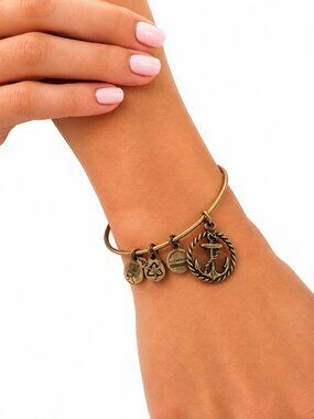 Alex and Ani Bronze Anchor Charm Bracelet